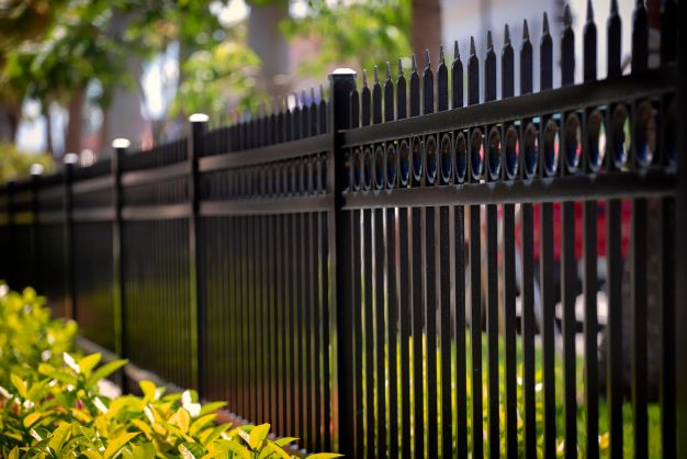 Commercial metal fence