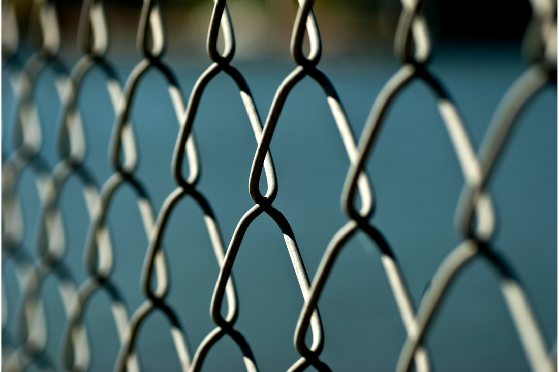 newly installed chain link fence